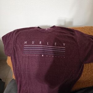 Hurley Men's Burgundy Graphic Tee